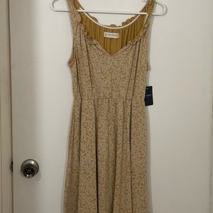 Lucky Brand Sleeveless Babydoll Dress-Yellow Multi.